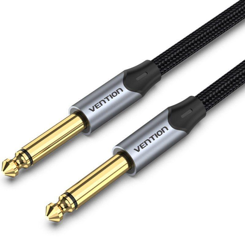 Cabo de Áudio Estéreo VENTION BASHG (Jack 6,5 mm Macho para Jack 6,5 mm Macho - 1,5 m - Preto)
