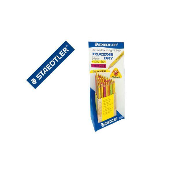 Lápis Marcador Fluorescente STAEDTLER Top Star Dry (Madeira natural - Verde, Laranja, Rosa e Amarelo), miniatura 2