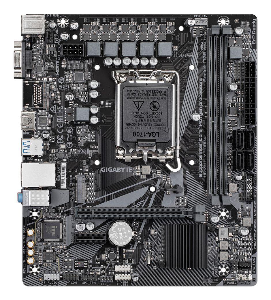 Motherboard GIGABYTE H610M H V3 DDR4 (LGA 1700 - micro ATX - Intel HD Graphics - Preto), miniatura 2
