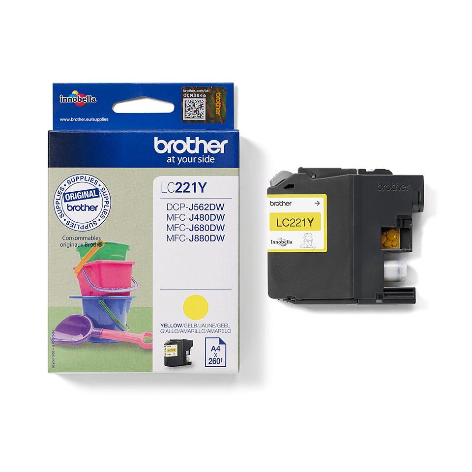 Tinteiro BROTHER LC221Y (260 páginas - Amarelo), miniatura 2