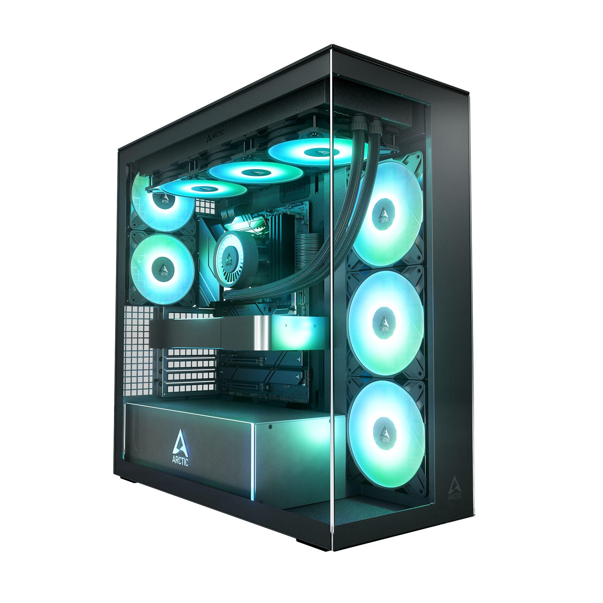 Caixa PC ARCTIC Xtender (EATX, ATX, micro ATX, Mini-ITX - Vidro temperado, Rede - 17,1 cm - Preto e Transparente)