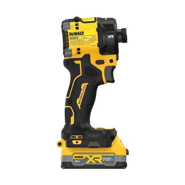 Aparafusadora de Impacto DEWALT DCF870E2T-QW (18 V - 1/4" - 2 x 1,7 Ah - Preto/Amarelo), miniatura 4