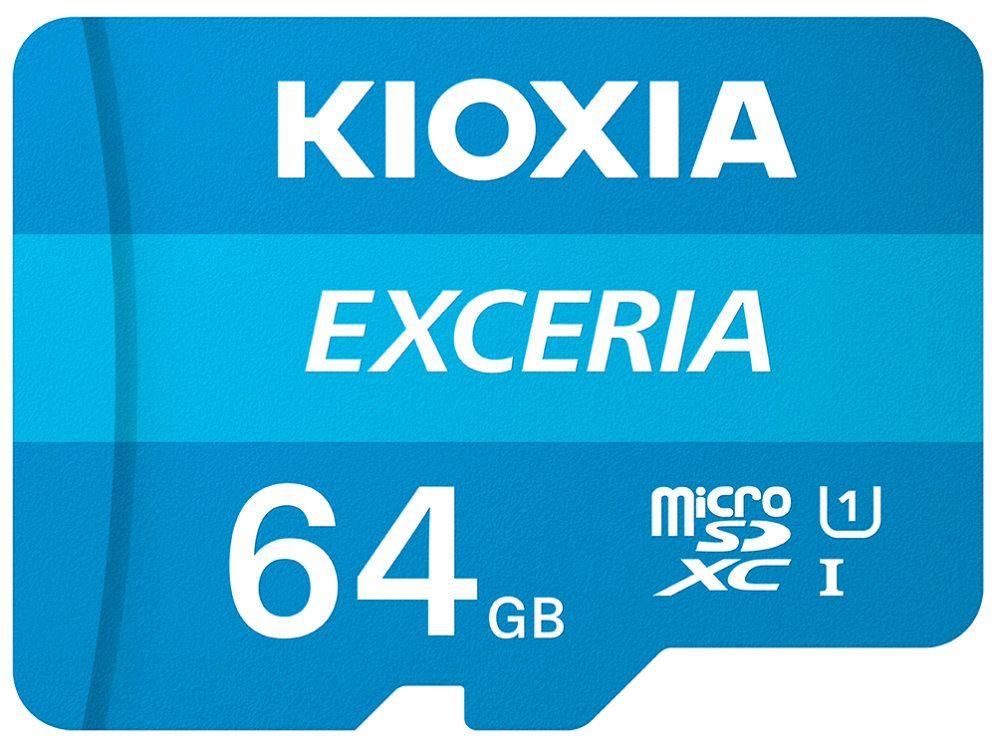 Cartão de Memória KIOXIA EXCERIA LMEX1L064GG2 (64GB - Classe 10 - Até 100 MB/s - Azul)