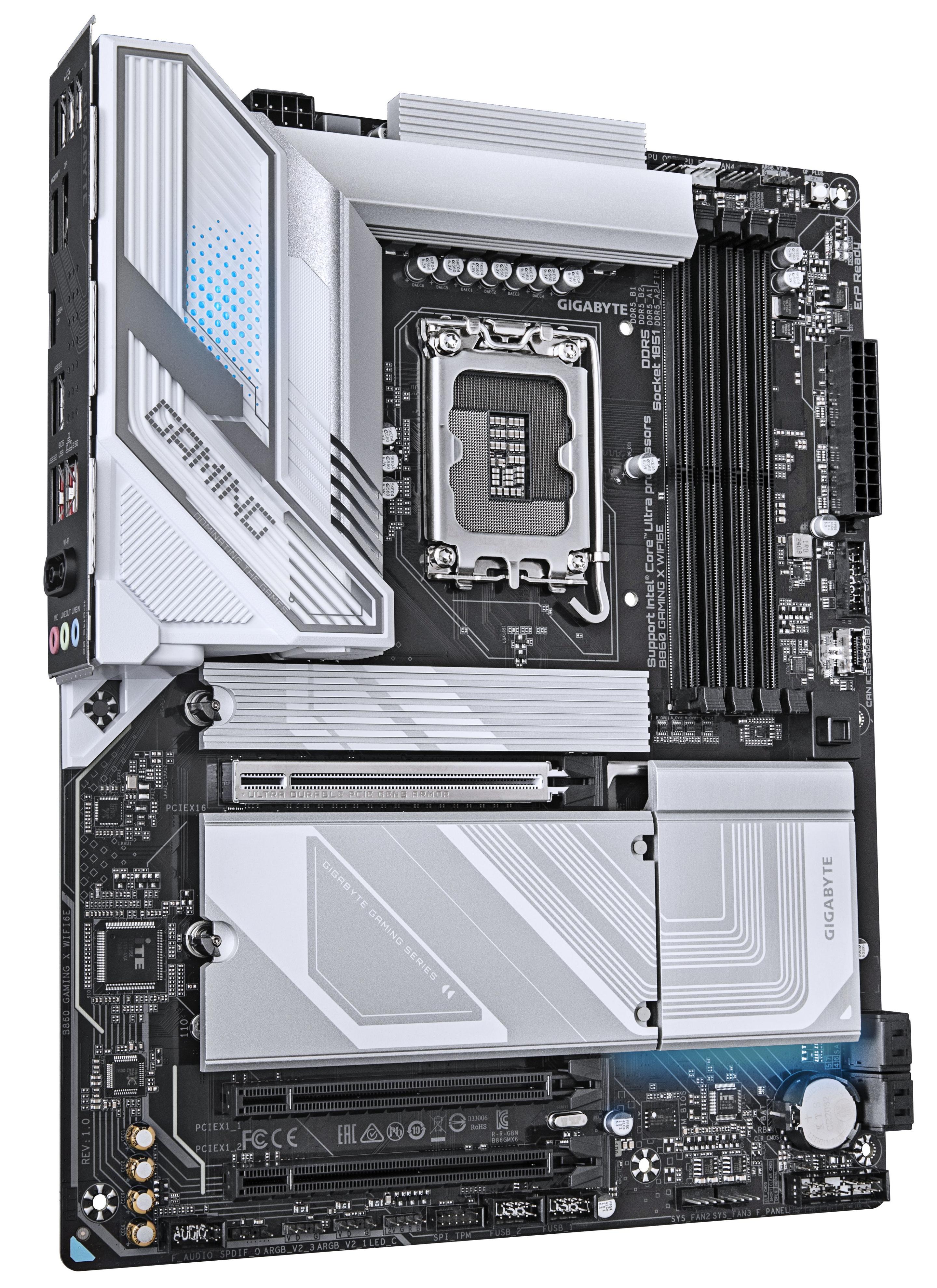 Motherboard GIGABYTE B860 GAMING X WIFI6E (LGA 1851 (Socket V1) - ATX - Duplo canal - Castanho escuro) — miniatura 3