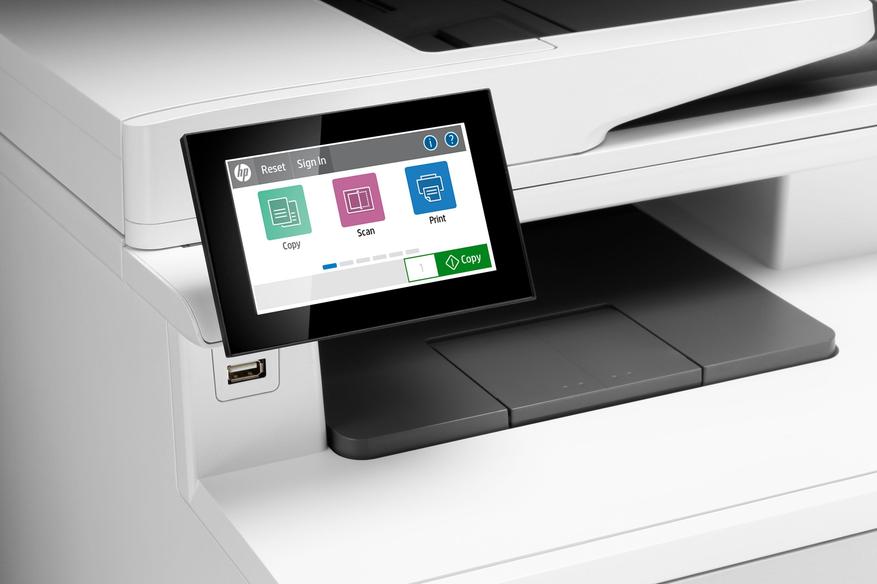 Impressora Multifunções HP Color LaserJet Enterprise M480f (A4 - Impressão a cores - 300 folhas - Branco e Preto) — miniatura 6