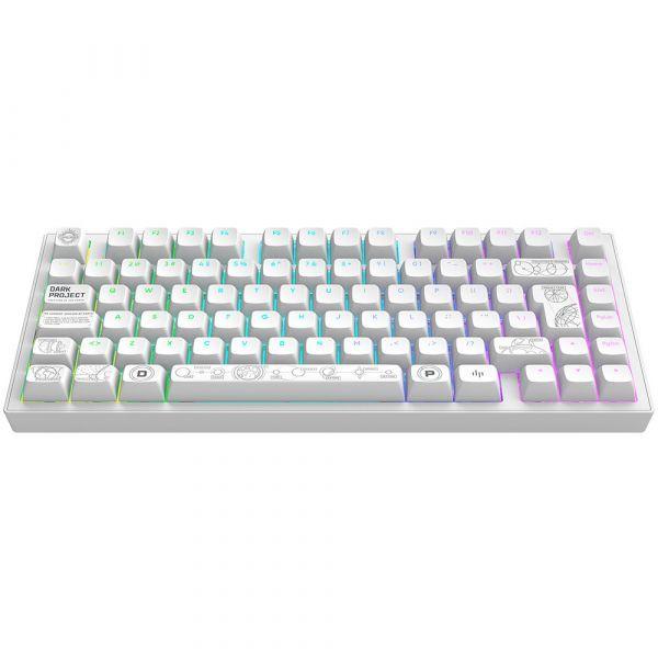 Teclado Gaming DARK PROJECT ALU81 Terra Nova (75% - USB + RF Wireless + Bluetooth - 2.4 Ghz, Bluetooth - Branco) — miniatura 2