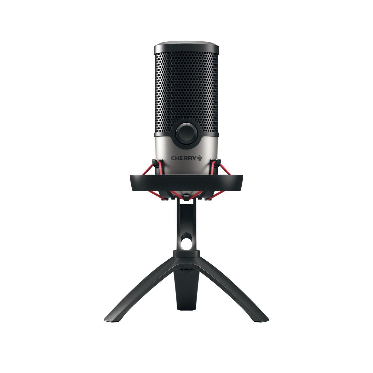 Microfone de Mesa CHERRY UM 6.0 ADVANCED (Microfone de mesa - Com fios - USB - Preto e Prateado)