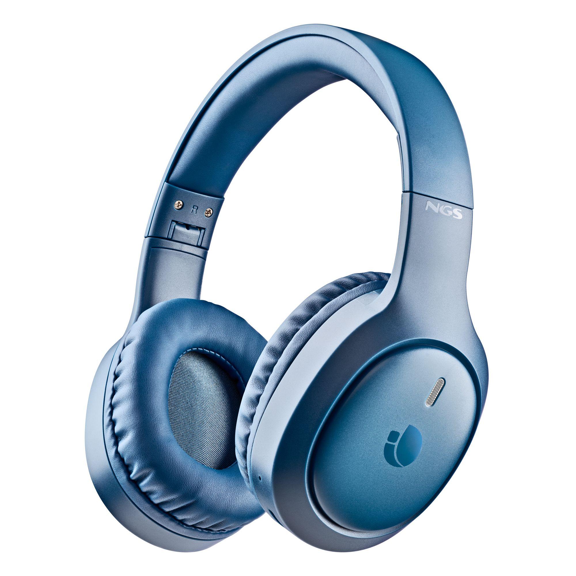 Auscultadores NGS Artica Tempest (Binaural - Com fios e sem fios - Supra-aural - Azul)