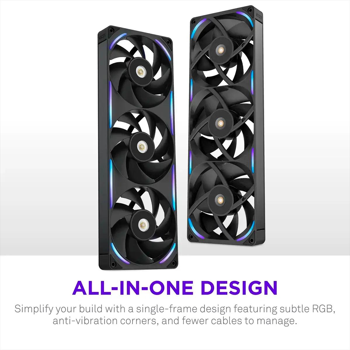 Ventoinha NZXT F360X Performance RGB (Preto) — miniatura 3