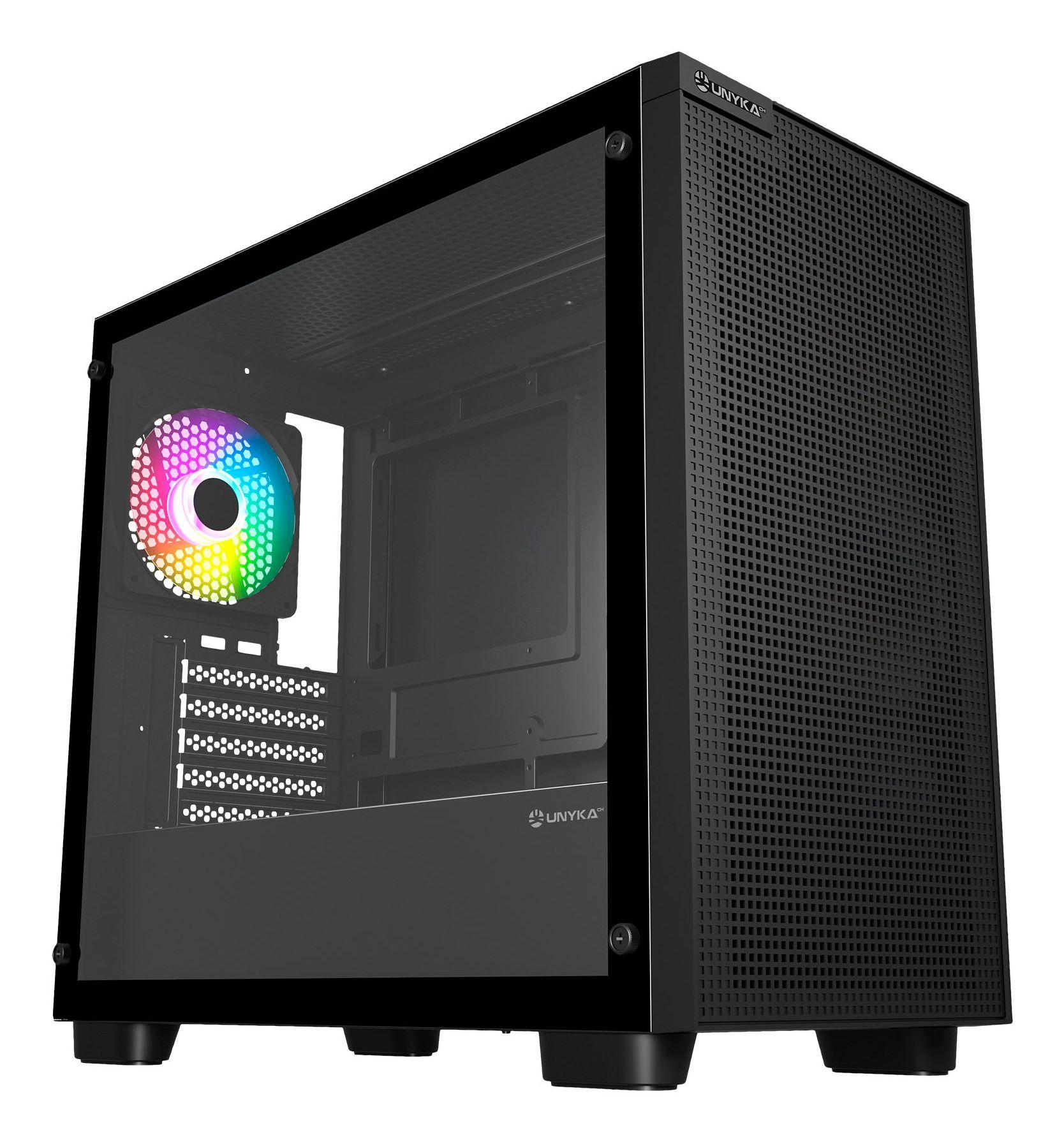 Caixa de Computador UNYKA Revelat Mesh Edge (ITX, Micro ATX - Micro Tower - Micro ATX, ITX - Preto)