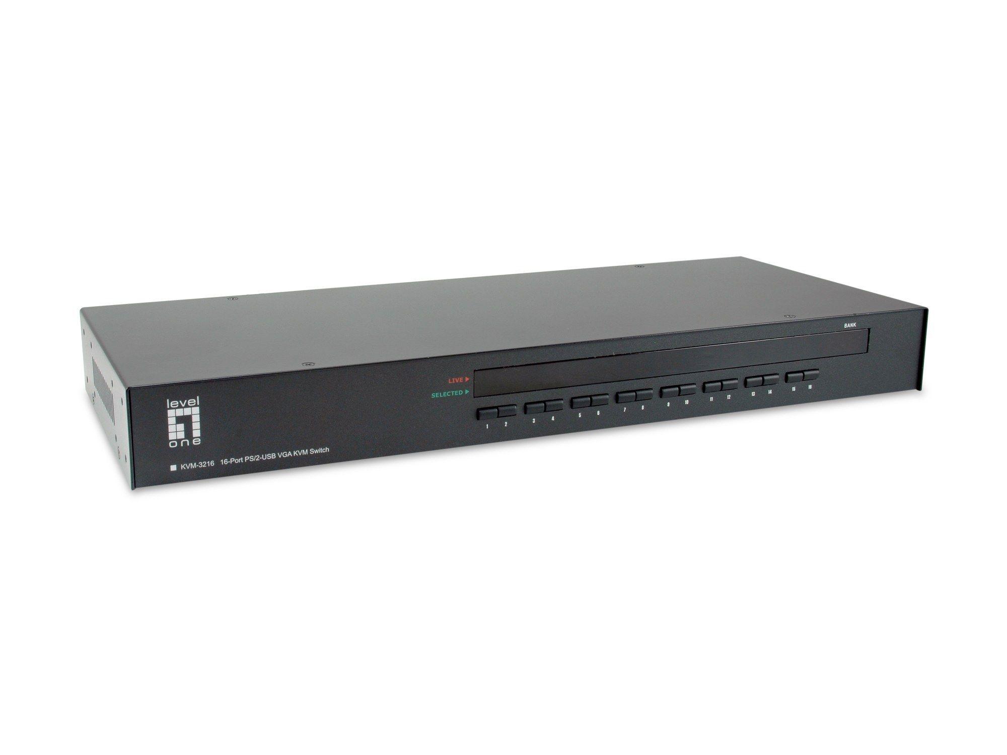 Switch KVM LEVELONE KVM-3216 (Preto)