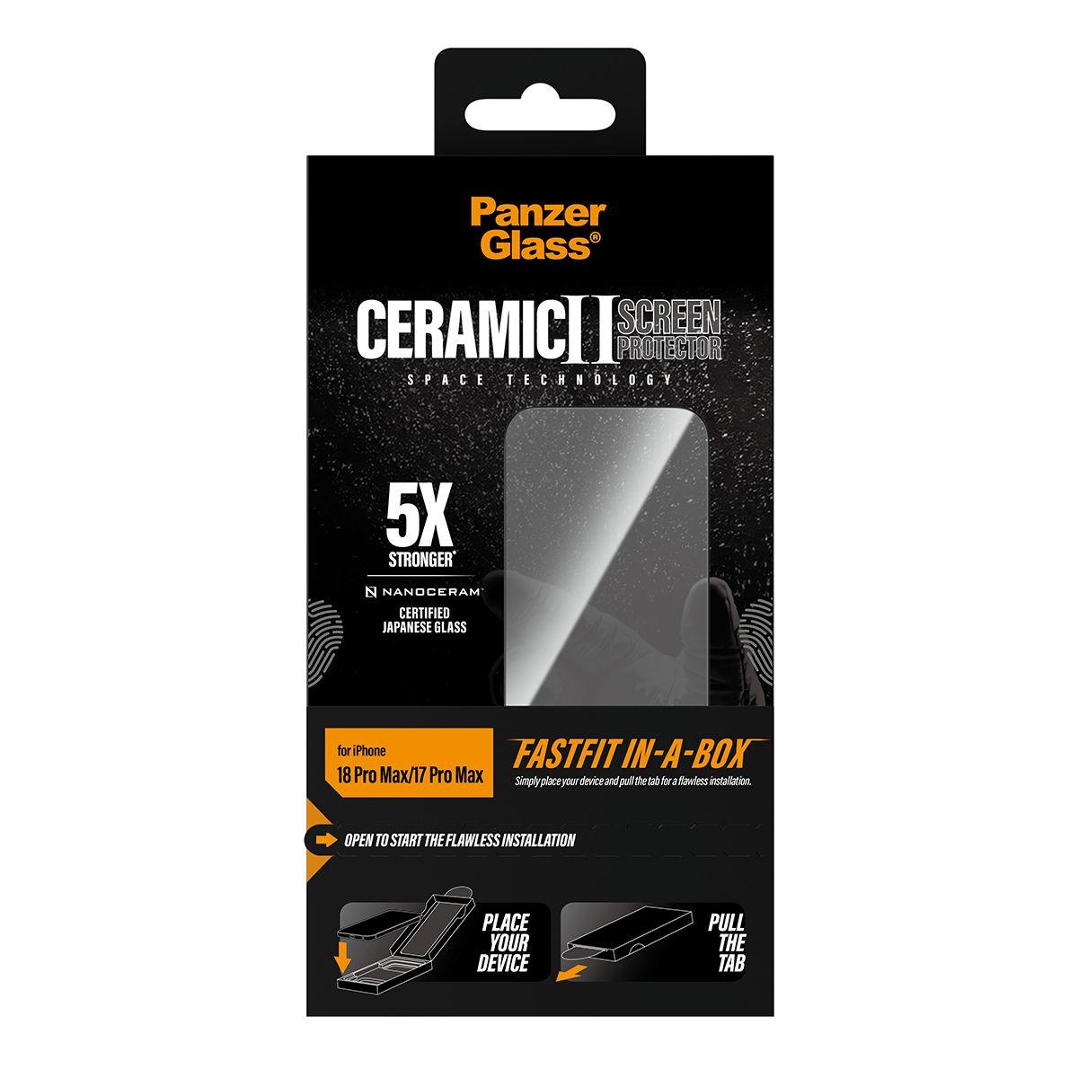 Protetor de Ecrã Cerâmico PANZERGLASS iPhone 17 Pro Max (Transparente) — miniatura 3