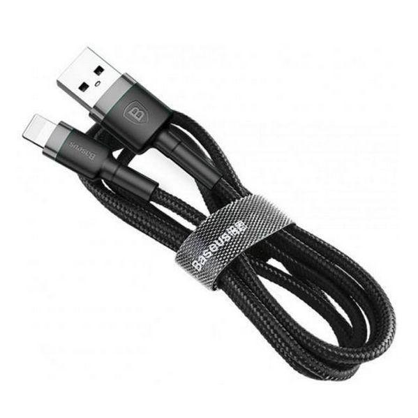 Cabo USB-A para Lightning BASEUS Cafule CALKLF-CG1 (2 m - USB-A - Cinza e Preto) — miniatura 2