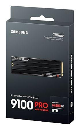 SSD SAMSUNG 9100 PRO Heatsink MZ-VAP8T0CW (8 TB - M.2 2280 - PCI Express 5.0 NVMe) — miniatura 8