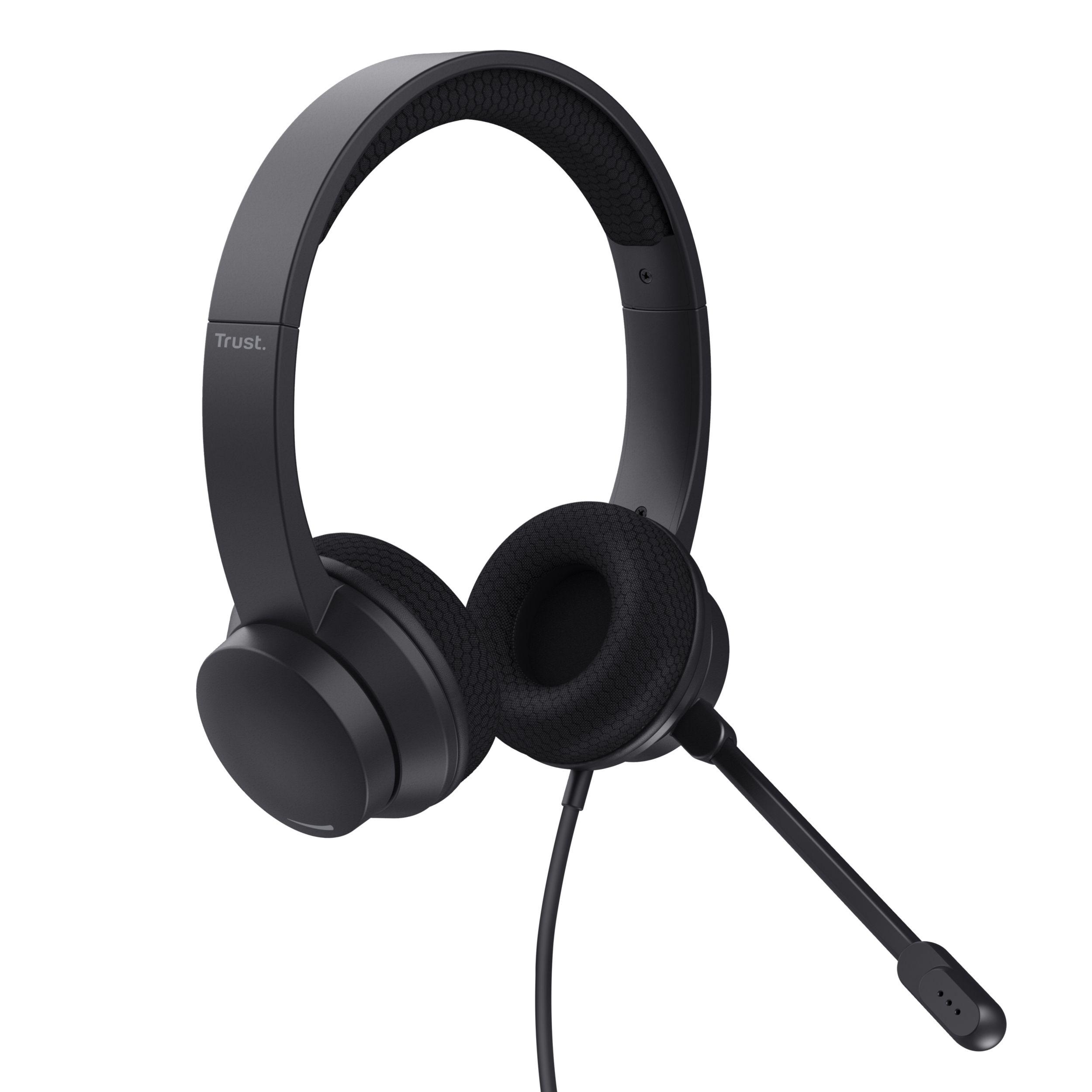 Headset TRUST Ayda USB-ENC (Binaural - Com fios - Supra-aural - Preto) — miniatura 2
