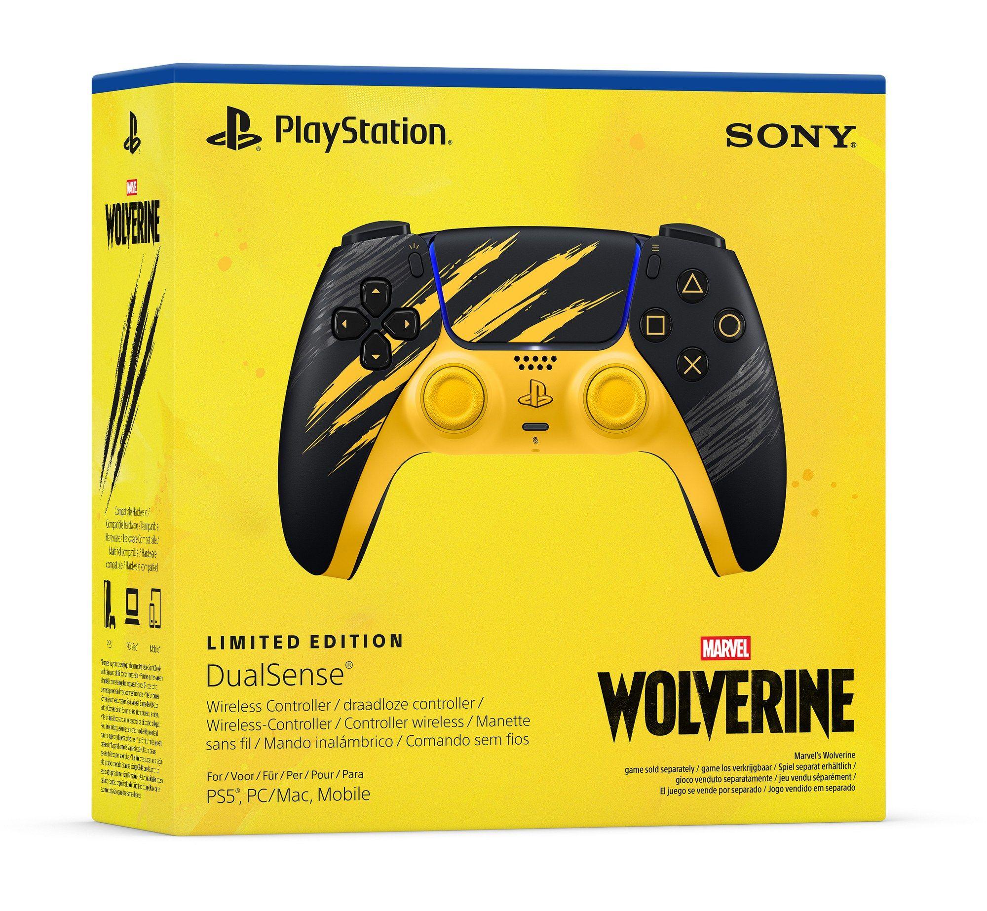 Comando SONY DualSense Marvel's Wolverine (Bluetooth/USB - Com fios e sem fios - Preto/Amarelo) — miniatura 7