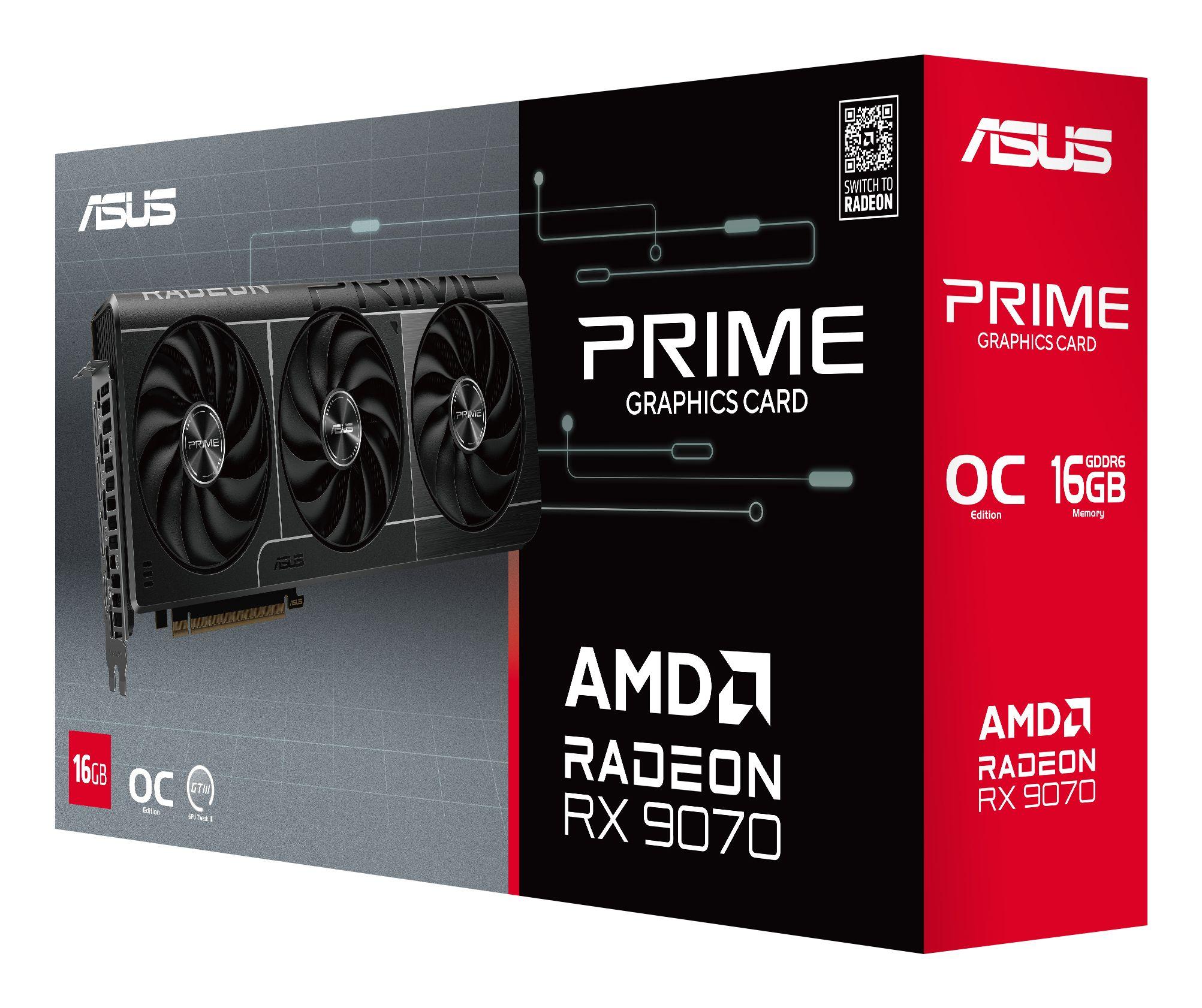 Placa Gráfica ASUS Prime Radeon RX 9070 EVO OC (Radeon RX 9070 - 20 Gbit/s - 16 GB - Preto), miniatura 10