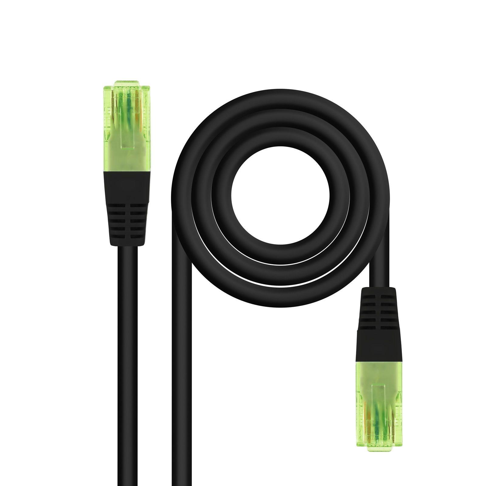 Cabo de Rede NANOCABLE 10.20.1402-BK (2 m - Cat6 - RJ-45 - Preto)