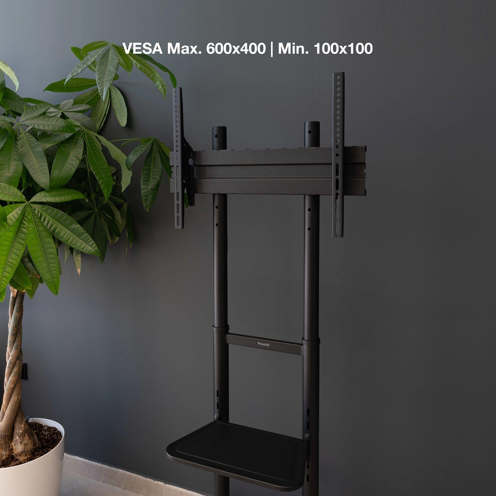 Suporte de Chão para TV TOOQ FS1170M-B (600 x 400 mm - 100 x 100 mm - 177,8 cm - Preto), miniatura 7
