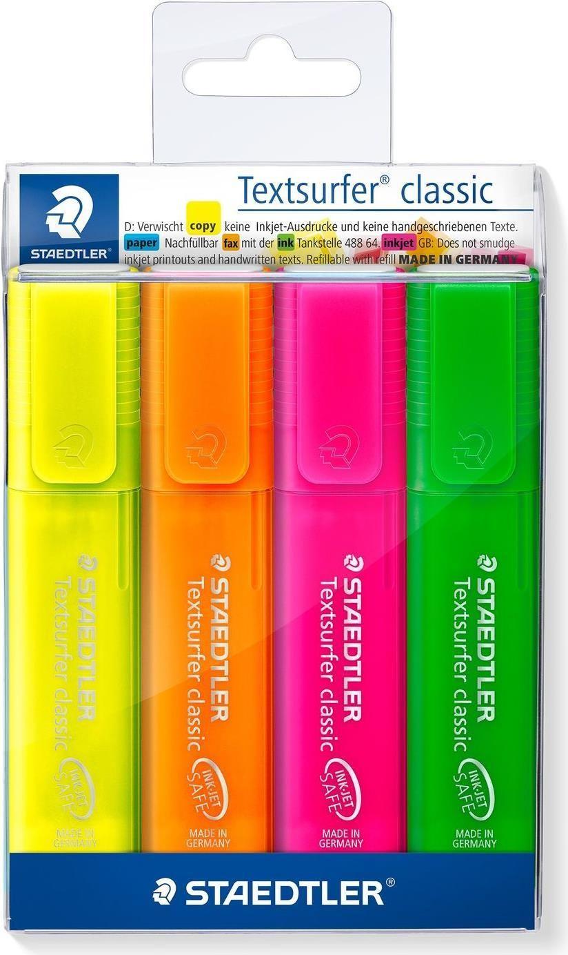 Marcador Fluorescente STAEDTLER Textsurfer Classic 364 P WP4 (Multicor)