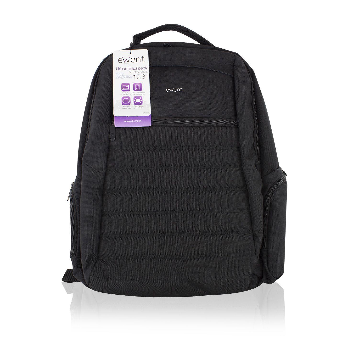 Mochila EWENT EW2528 (17,3" - Poliéster - 43,9 cm - Preto), miniatura 4