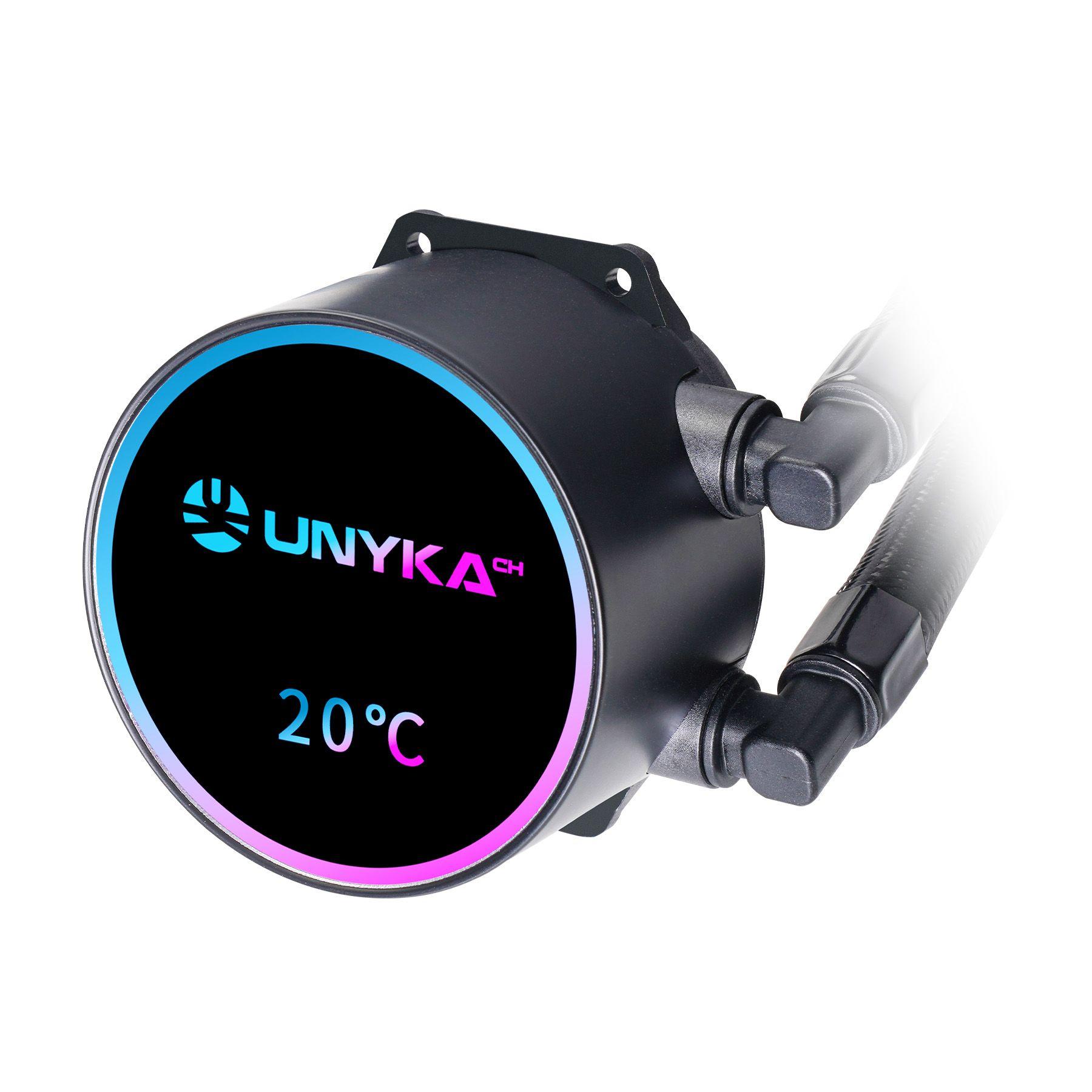 Kit de Refrigeração Líquida UNYKACH AquaStorm NEO 360 (12 cm - 1800 RPM - Azul, Vermelho, Verde - Preto), miniatura 4