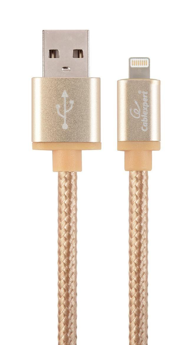 Cabo USB-A para Lightning GEMBIRD CCB-MUSB2B-AMLM-6-G (1,8 m - USB A - Dourado)