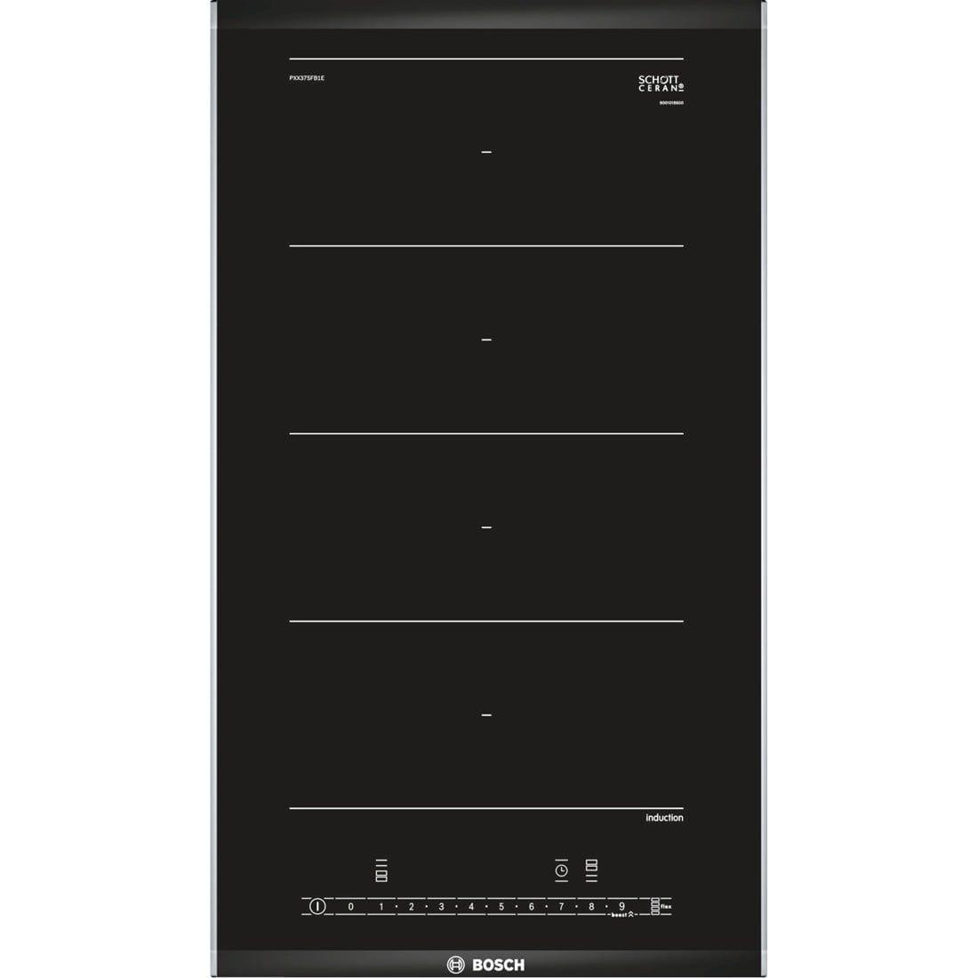Placa de Indução Encastre BOSCH PXX375FB1E (2 zonas - 3700 W - Toque - Preto)