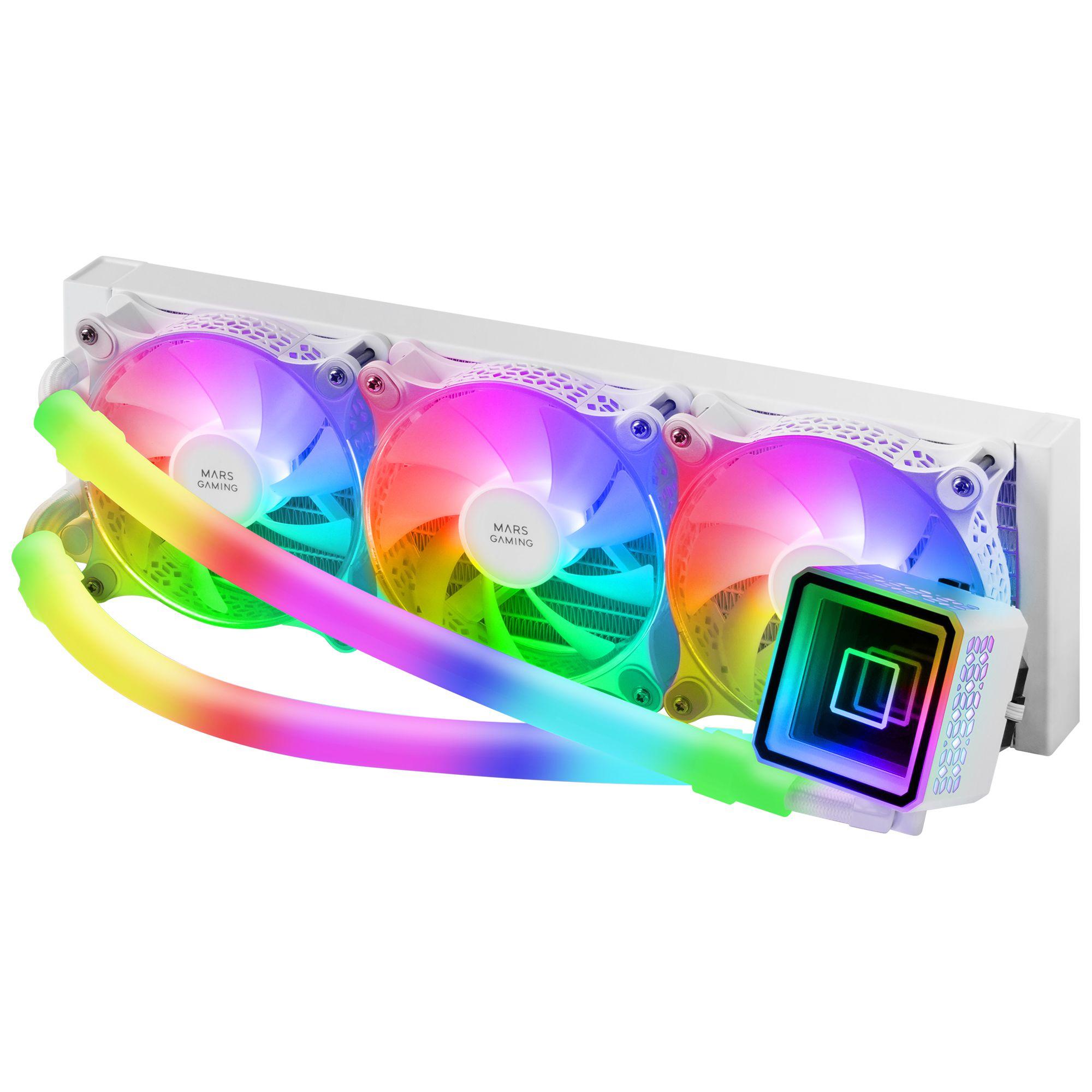 Sistema de Refrigeração Líquida MARS GAMING ML-ULTRA360W (12 cm - 1800 RPM - Azul, Verde, Vermelho - Branco), miniatura 3