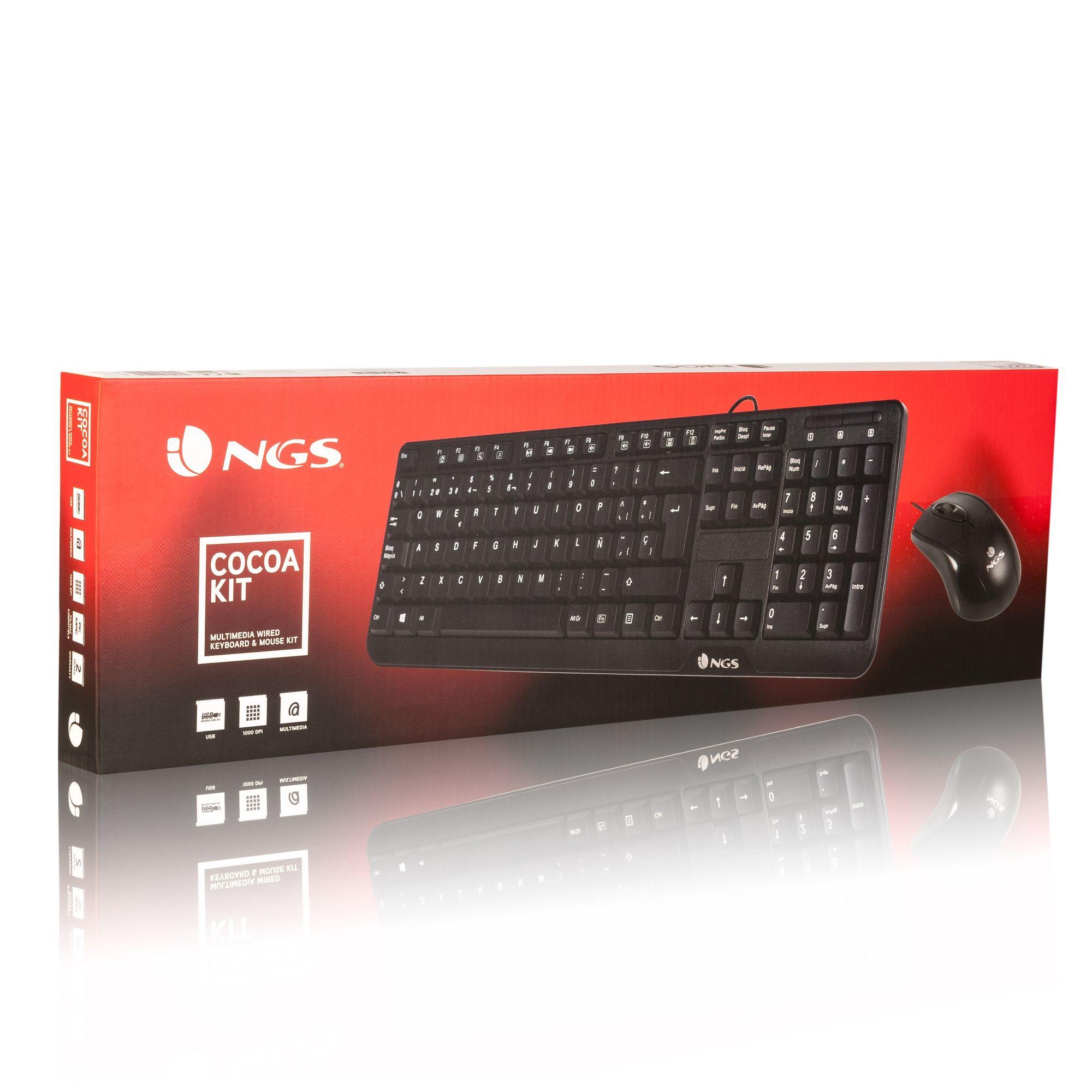 Teclado e Rato NGS Cocoa Kit (Português - Tamanho completo - USB - Preto), miniatura 6