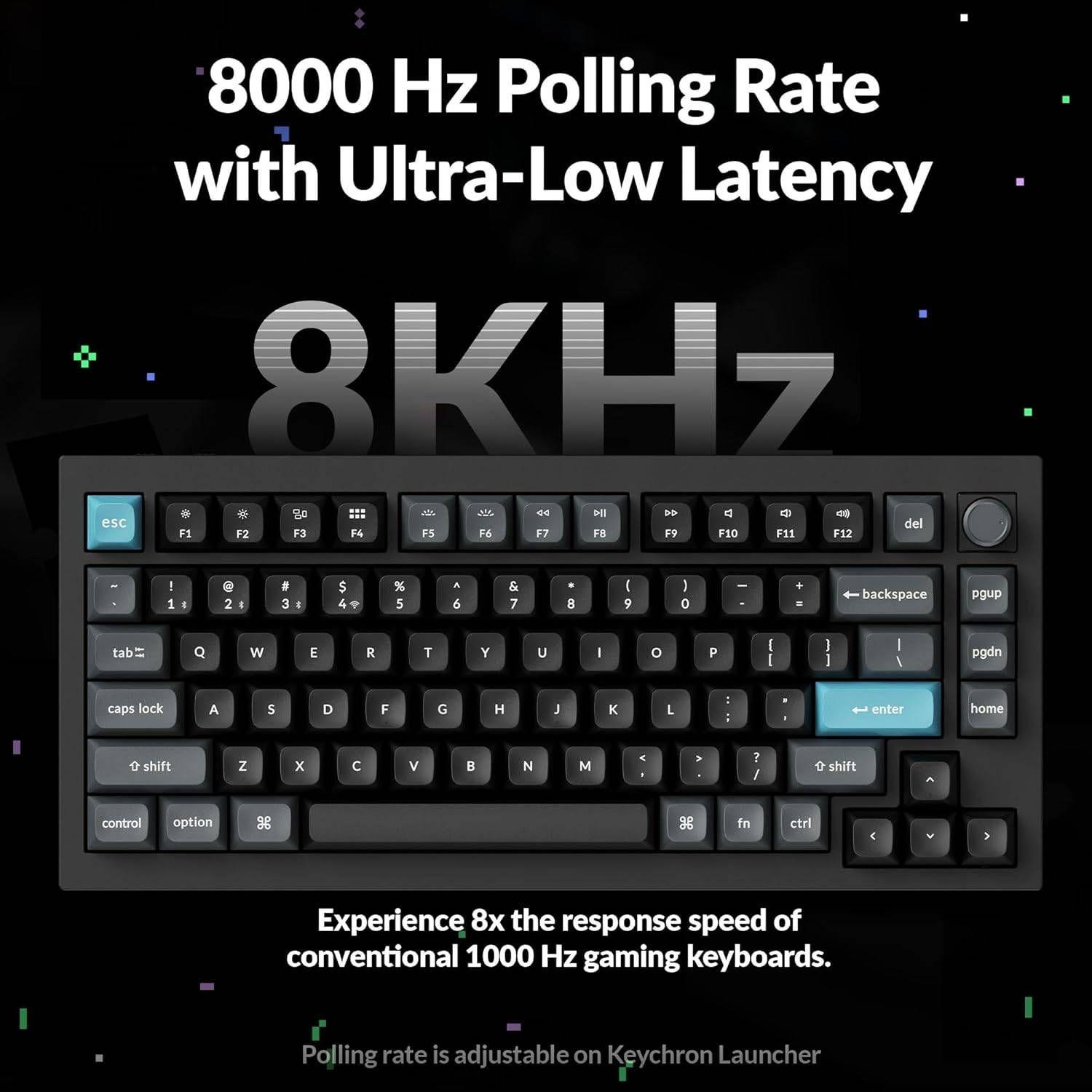 Teclado KEYCHRON Q1 Ultra 8K (Inglês - Mecânico - Bluetooth - Preto) — miniatura 3