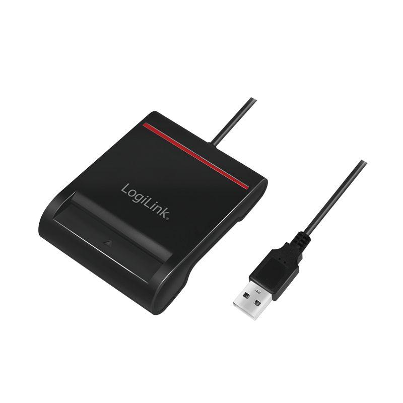 Leitor de Cartões de Cidadão LOGILINK CR0047 (USB 2.0 - 0,9 m - Preto)