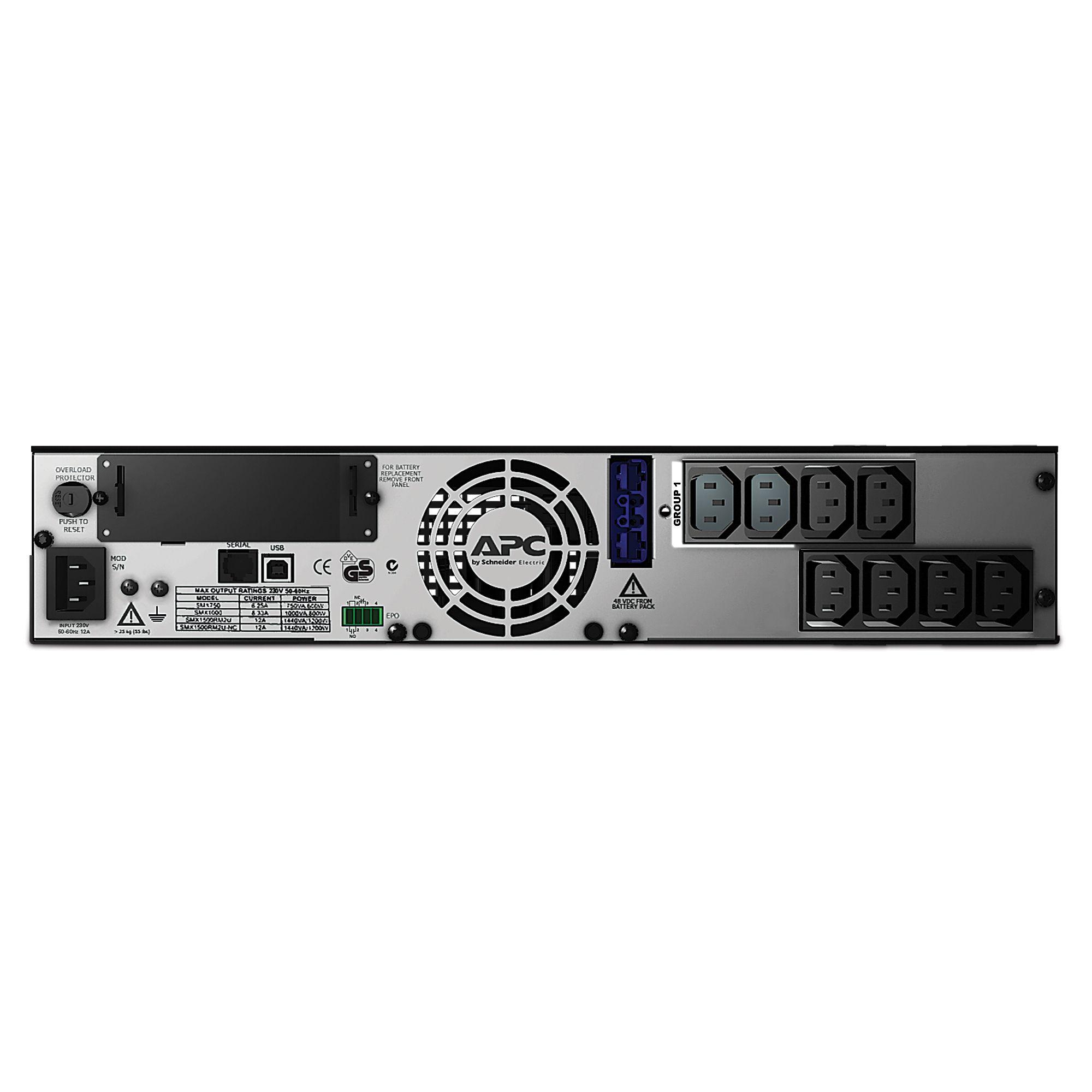 Sistema de Alimentação Ininterrupta APC SMX750I (USB; RS-232 - Preto), miniatura 2