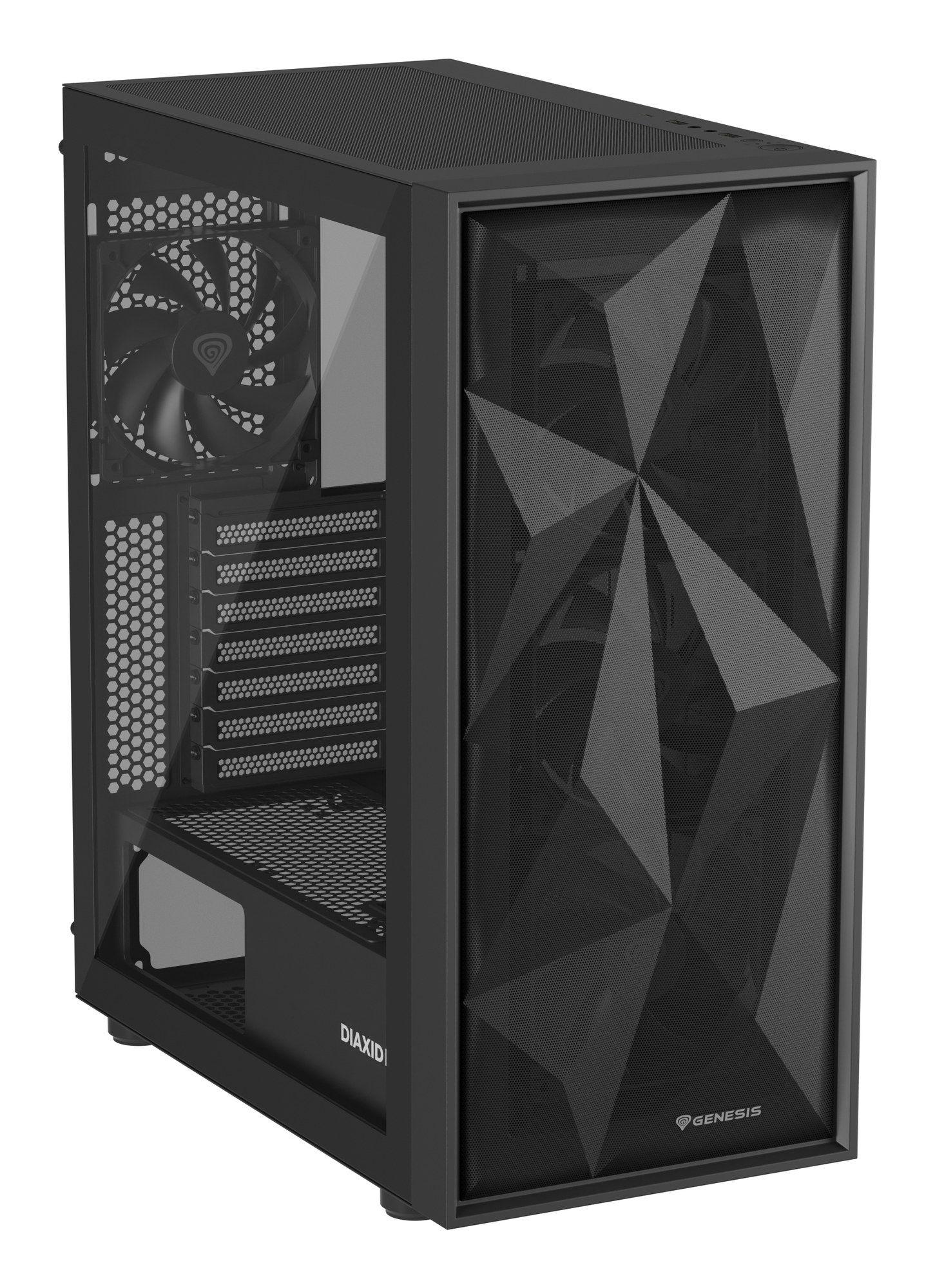 Caixa de Computador GENESIS Diaxid 605F (ATX, Micro ATX, Mini-ATX - Midi Tower - ABS, Aço, Vidro temperado - Preto) — miniatura 8