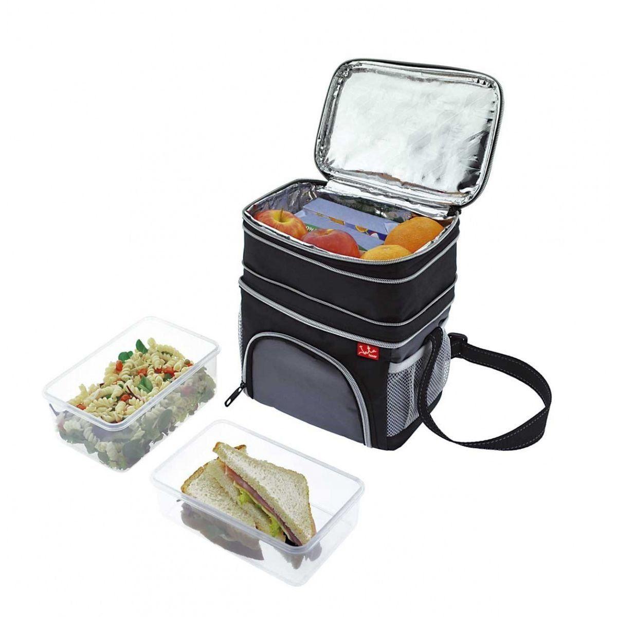 Bolsa Térmica JATA 954 (Papel alumínio - Preto e Cinzento)