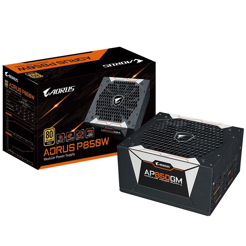 Fonte de Alimentação GIGABYTE AORUS P850W (ATX - 850 W - 80 PLUS Gold - Preto), miniatura 2