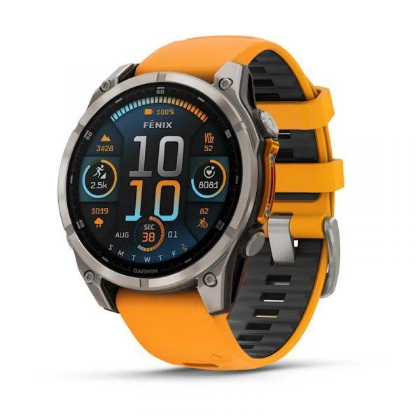 Relógio Desportivo GARMIN fenix 8 (Redondo - Android, iOS - AMOLED - Grafite e Laranja) — miniatura 2