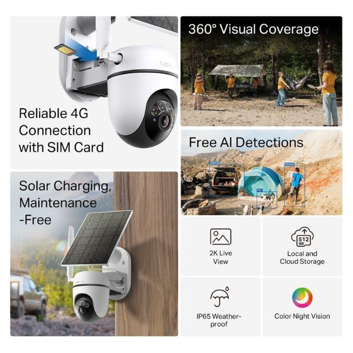 Câmara de Segurança IP TP-LINK Tapo C615G KIT (Exterior - 3 MP - 2304 x 1296 pixels - Branco) — miniatura 3