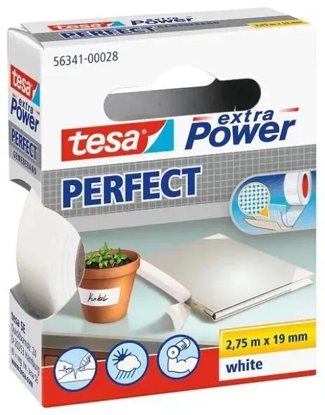Fita Adesiva de Tecido TESA extra Power Perfect 56341 (Tecido revestido a acrílico - Branco), miniatura 3