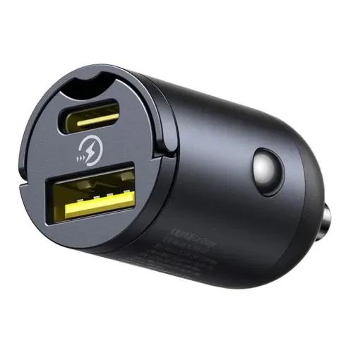 Carregador de Isqueiro BASEUS Tiny Star (30 W - Até 30 W - Preto)
