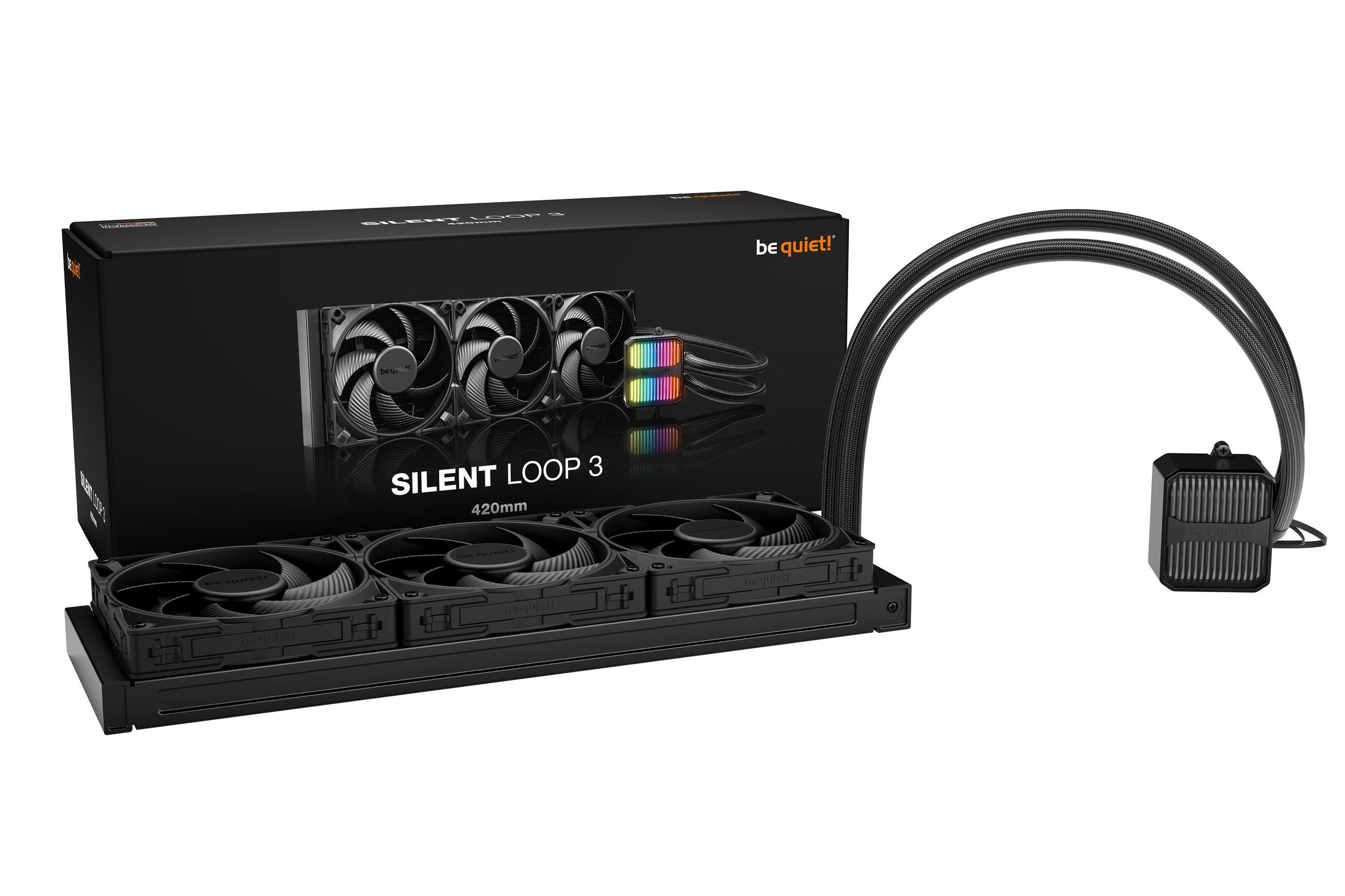 Sistema de Refrigeração Líquida BE QUIET! Silent Loop 3 420 mm (140 mm - 3 ventoinhas - 1900 RPM - Preto) — miniatura 6