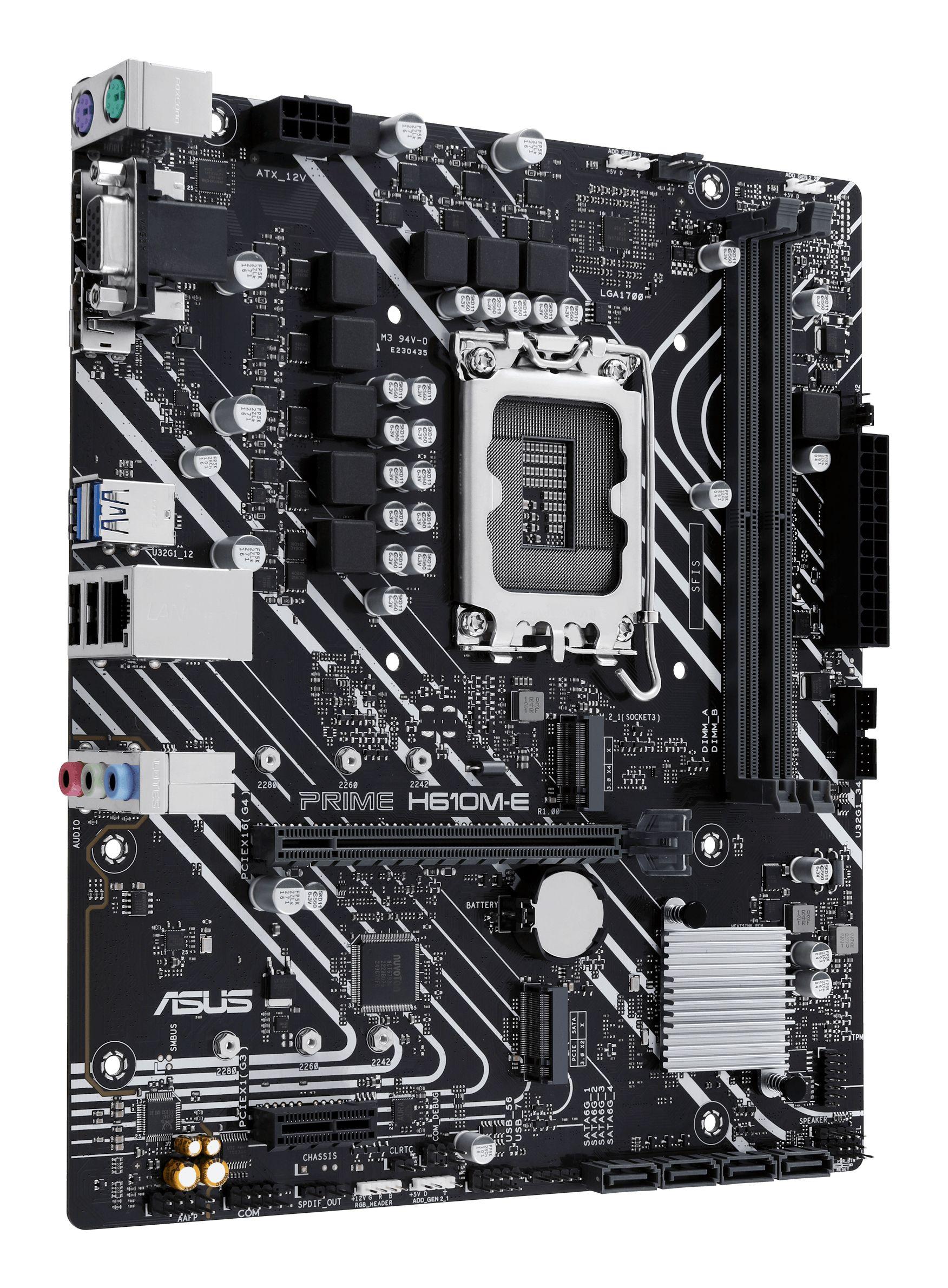 Motherboard ASUS PRIME H610M-E-CSM (LGA 1700 - micro ATX - DDR5-SDRAM) — miniatura 3