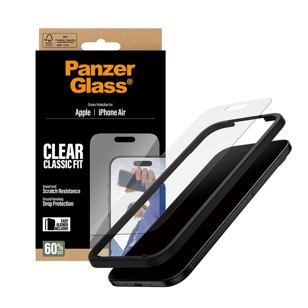 Película de Vidro Temperado PANZERGLASS Classic Fit para iPhone Air (Apple iPhone Air - Apple - Transparente) — miniatura 5