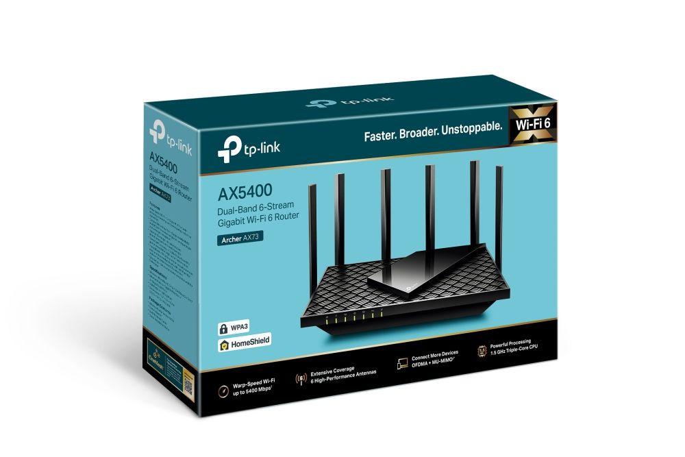 Router TP-LINK Archer AX73 (Wi-Fi 6 - 5400 Mbit/s - Dual-band - Preto) — miniatura 4