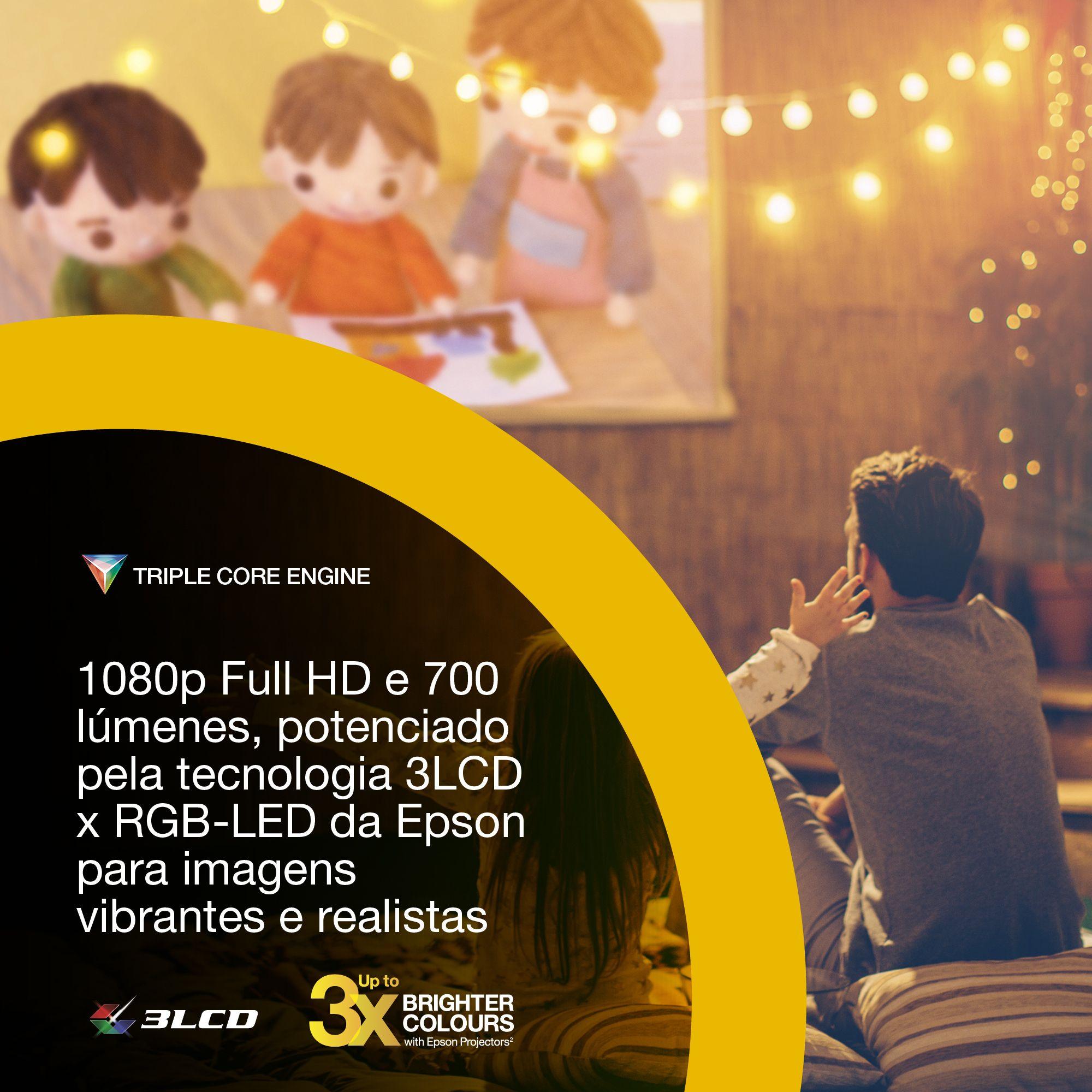 Projetor EPSON Lifestudio Flex Plus EF-71 (1080p - 30–150 polegadas - Google TV - Branco Diamante) — miniatura 11
