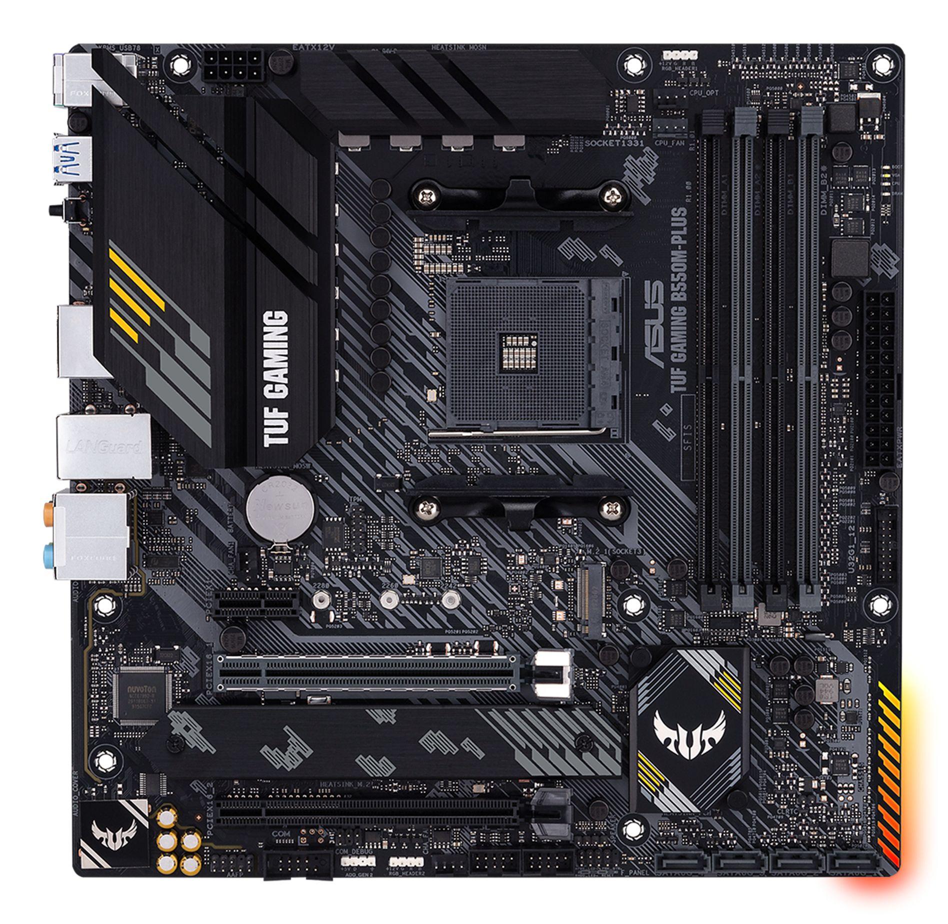 Motherboard ASUS TUF Gaming B550M-PLUS (AM4 - AMD Ryzen 3000 Series - micro ATX - Preto)