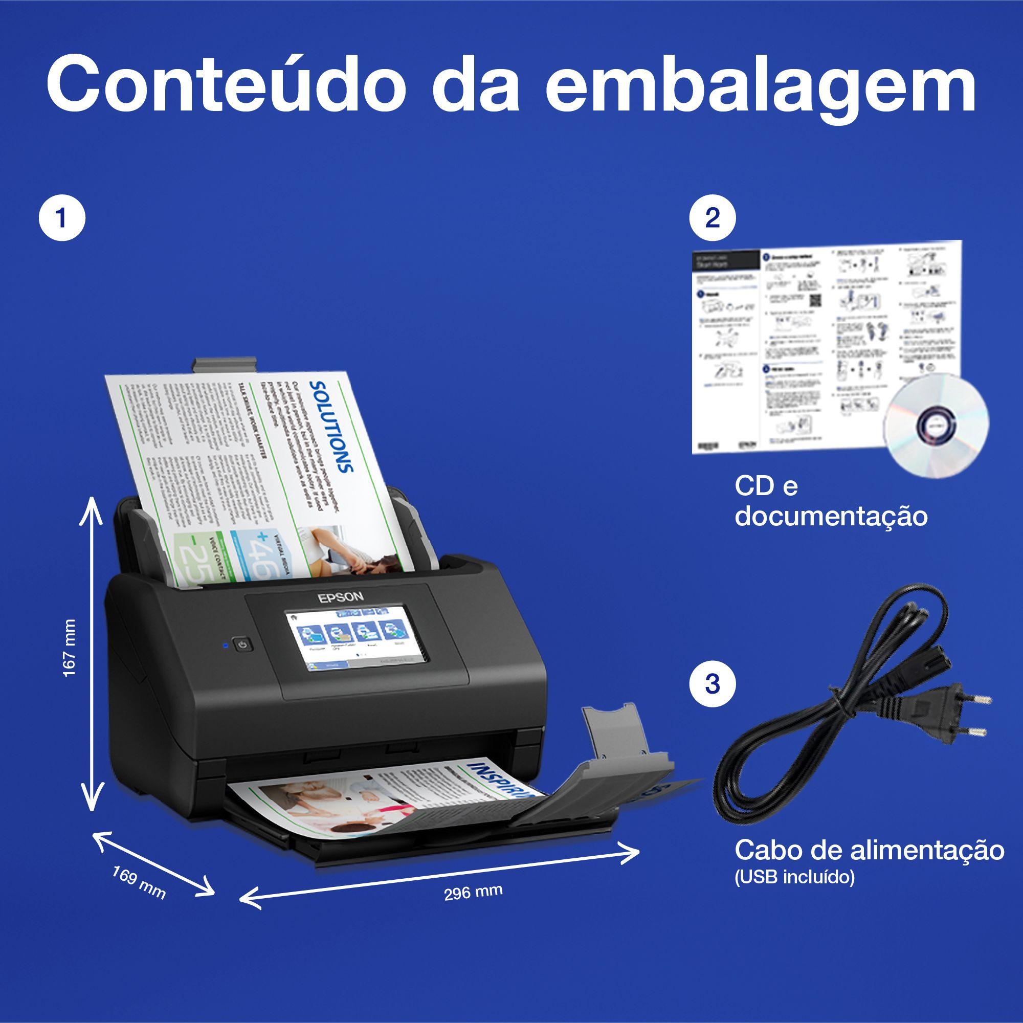 Digitalizador EPSON WorkForce ES-580W (Preto) — miniatura 7