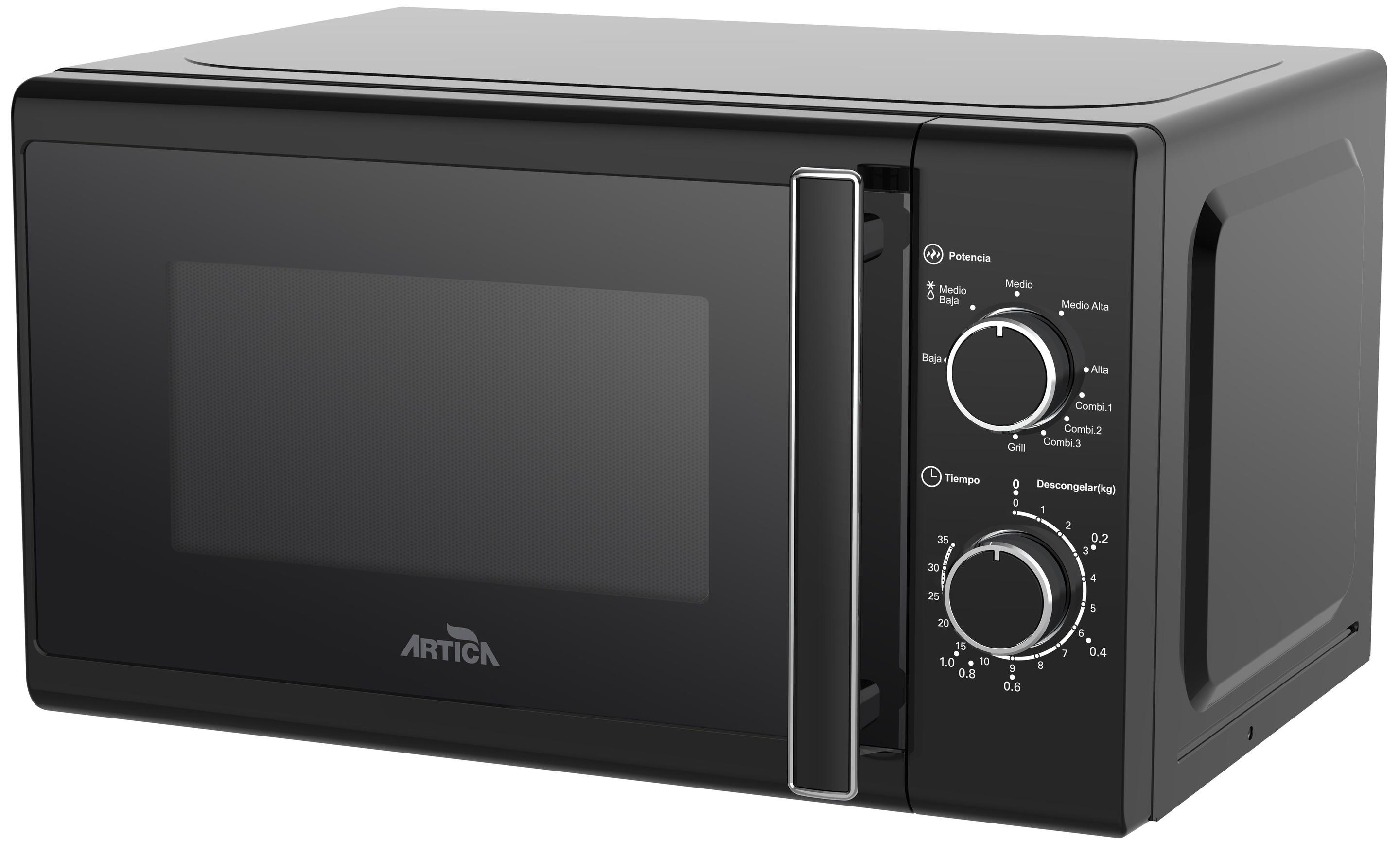 Micro-ondas ARTICA AMW2081BG (20 L - Grelhador - Altura 25,9 cm - Preto)