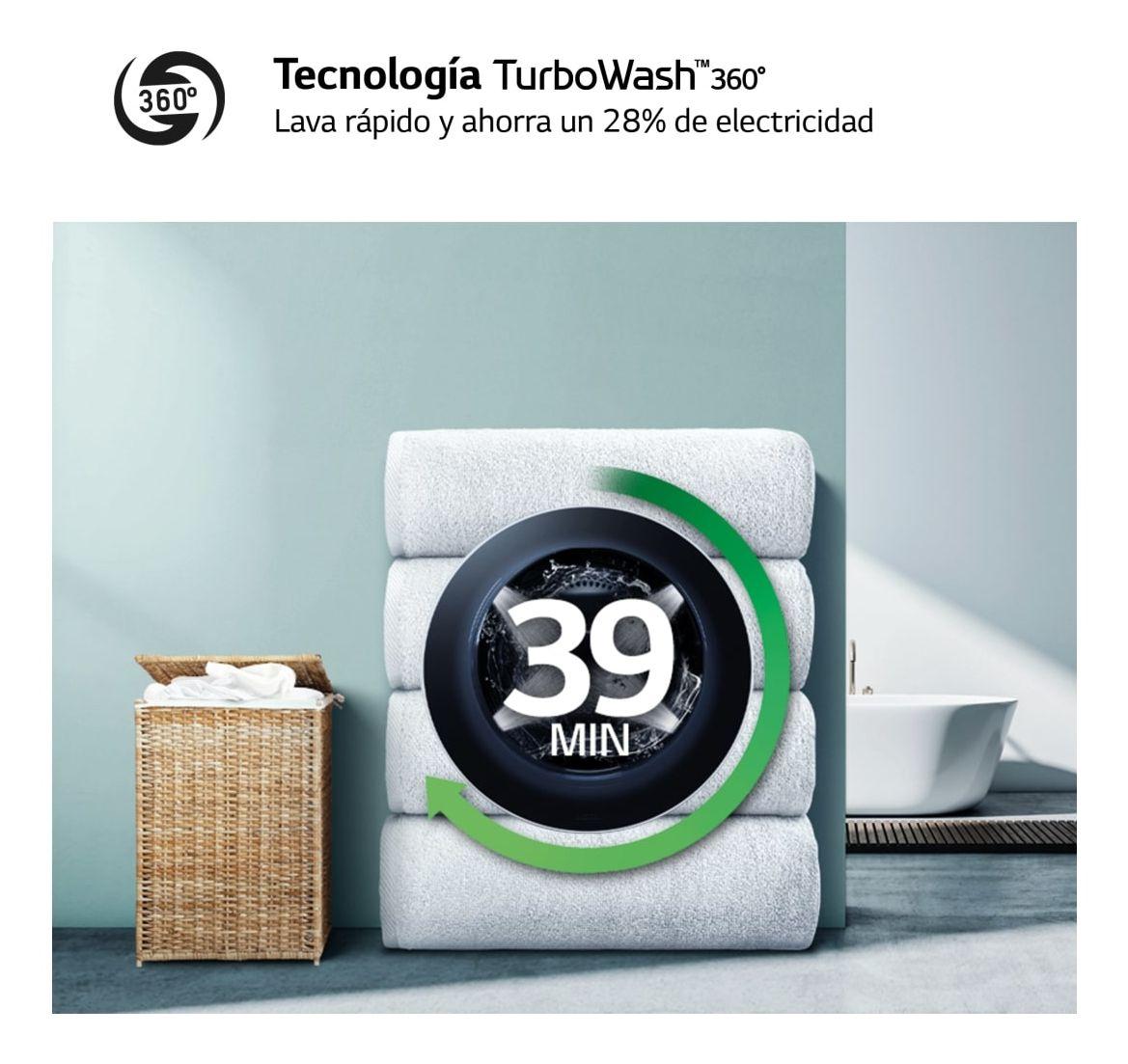 Máquina de Lavar e Secar Roupa Independente LG F4DR7011AGW (A - 11 kg - 6 kg - Branco), miniatura 3