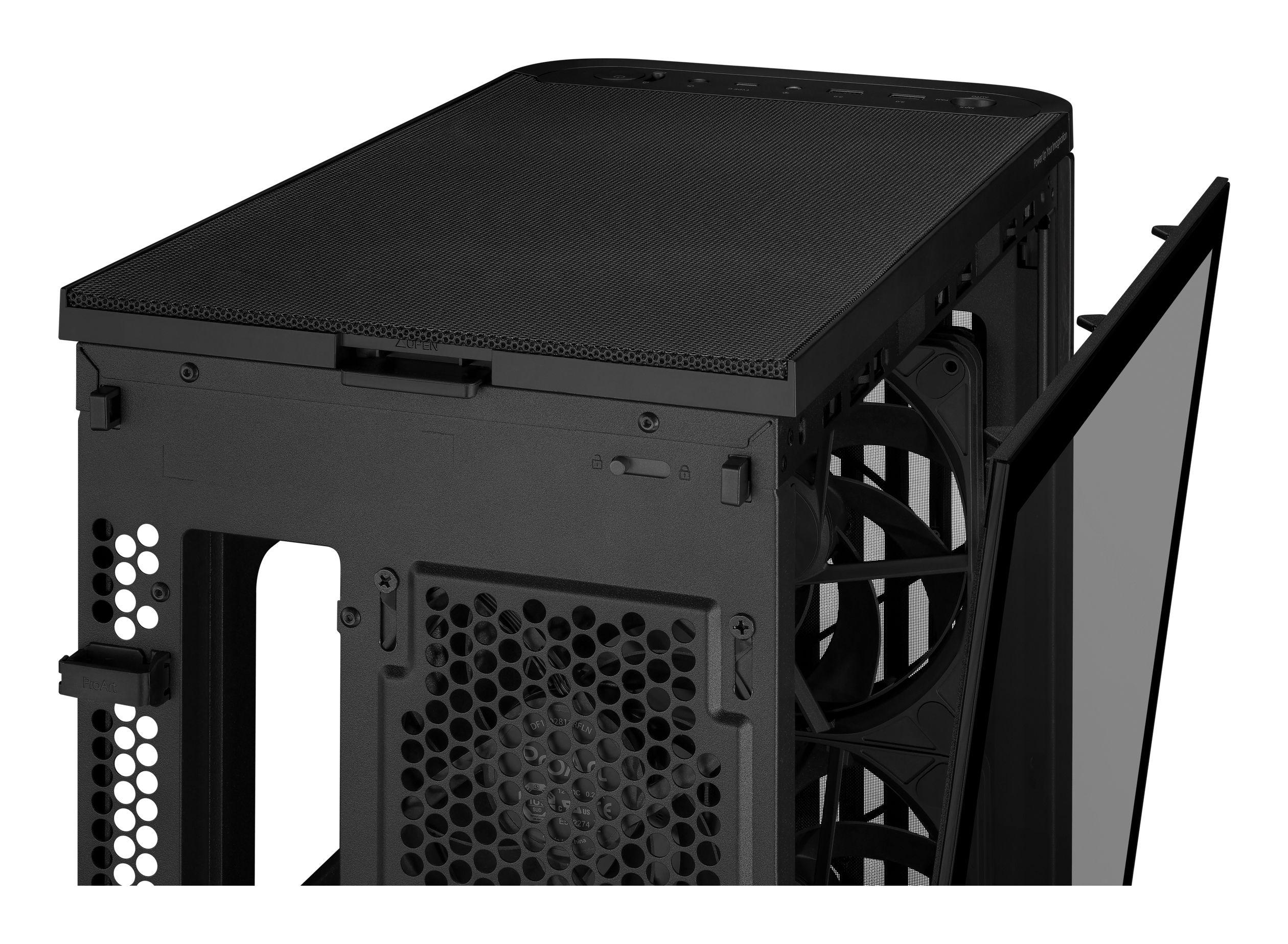 Caixa PC ASUS ProArt PA401 Wood TG PWM (Torre - Vidro temperado, Madeira - 16 cm - Preto), miniatura 15
